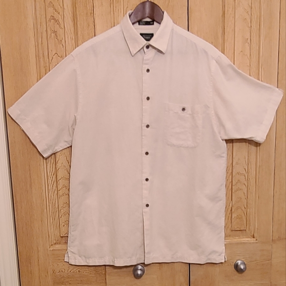 Haggar Linen/cotton Button down short sleeves - Picture 2 of 6